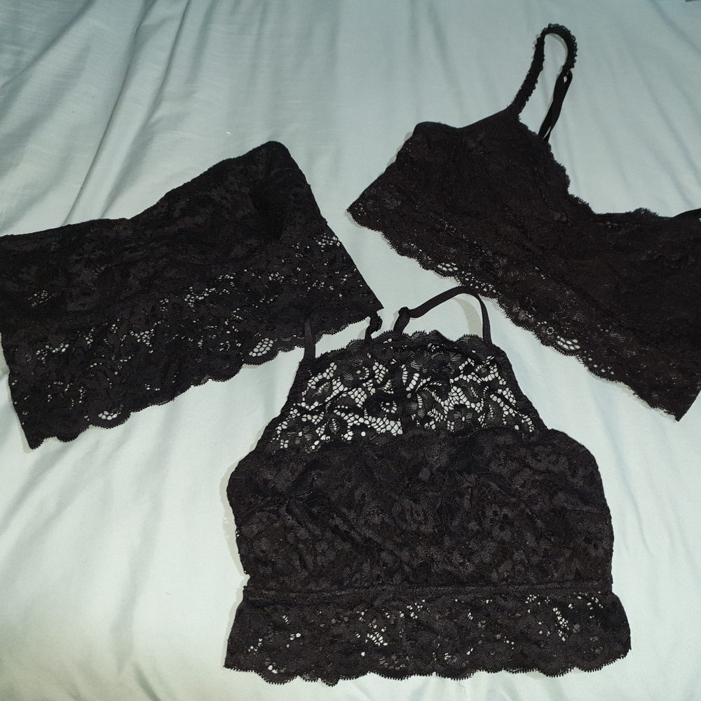 Black Lace Bralette Bundle♡♡♡